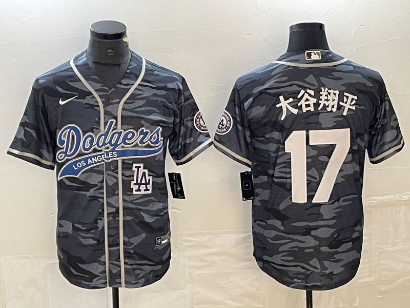 Men Los Angeles Dodgers #17 Ohtani Camo Nike Game MLB Jersey style 12->los angeles dodgers->MLB Jersey